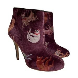 Camilla Elphick Raining Cats & Dogs Velvet Boots Booties